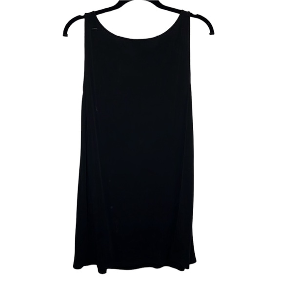 Eileen Fisher Black 100% Silk Slip Tank Dress Sz M - Picture 4 of 4